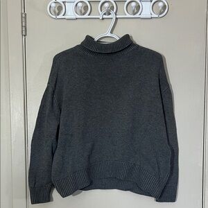 OAK + FORT Gray Turtleneck Sweater